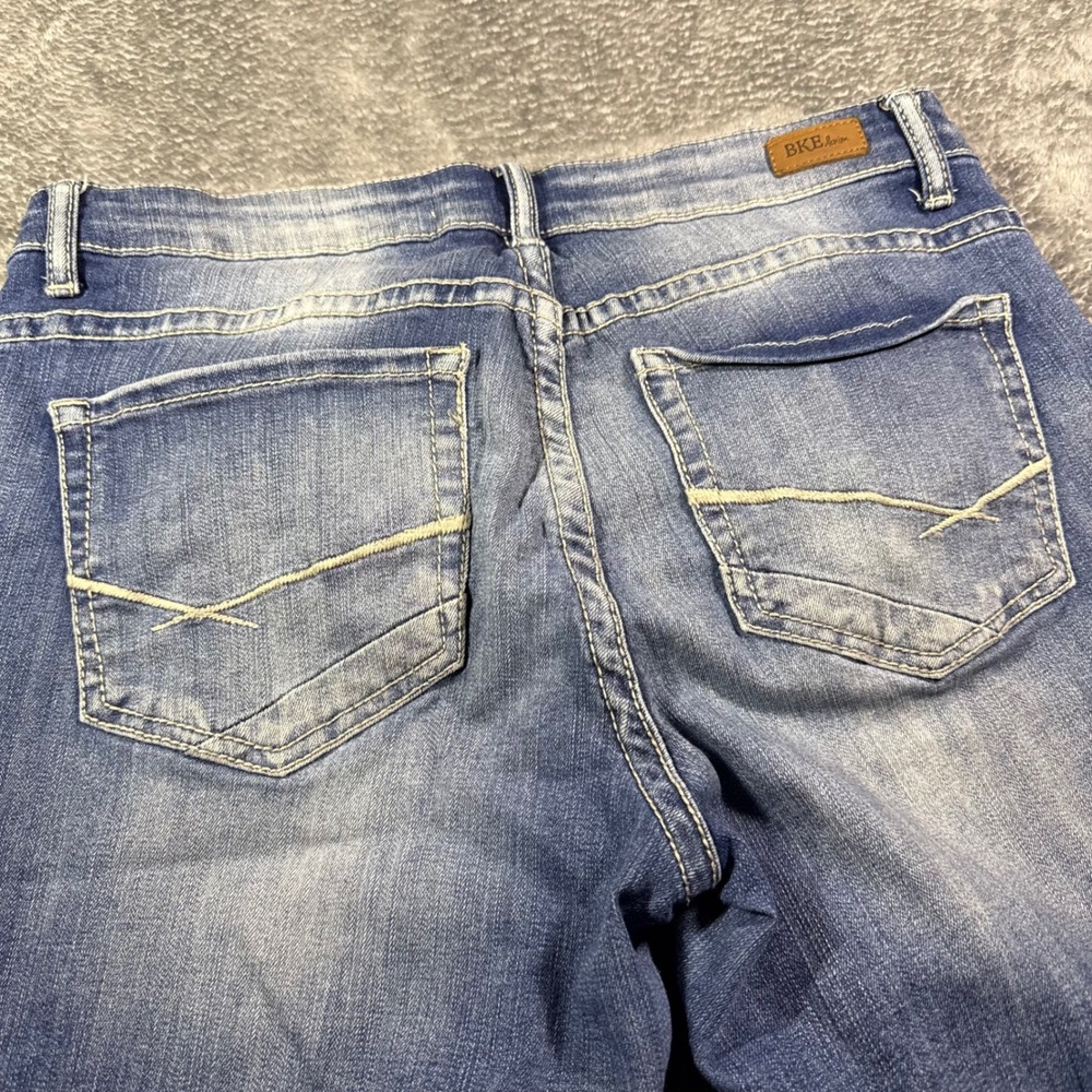 BKE Payton Straight Leg Jeans Womens 31x31.5 Medium Wash Mid Rise Stretch Denim - Picture 3 of 8